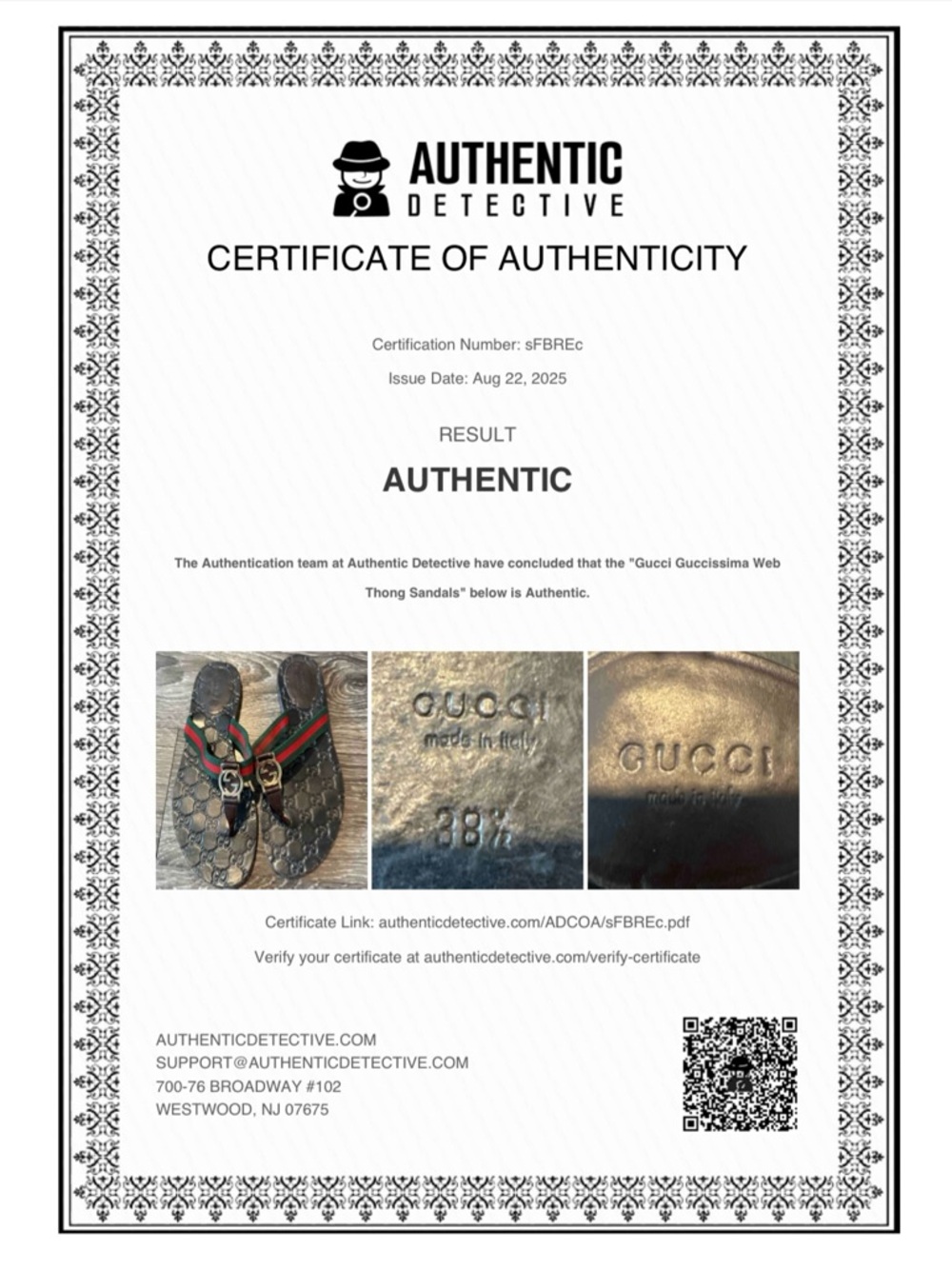 Gucci Guccissima Thong Sandal - Picture 2 of 7